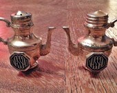 Vintage Nassau Silver and Gold Tea Pot Salt and Pepper Shaker Set - Made in Japan Vintage Nassau Silver and Gold Tea Pot Salt and Pepper Shaker Set - Made in Japan