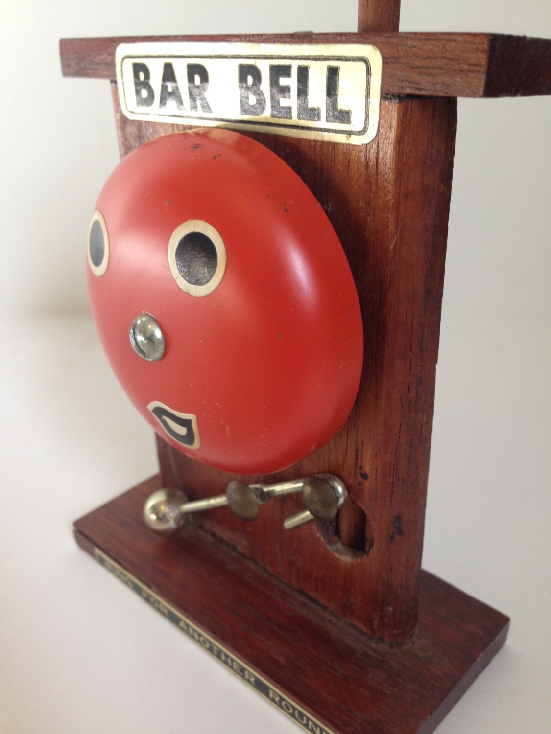 Vintage Bar Bell Ring For Another Round Orange