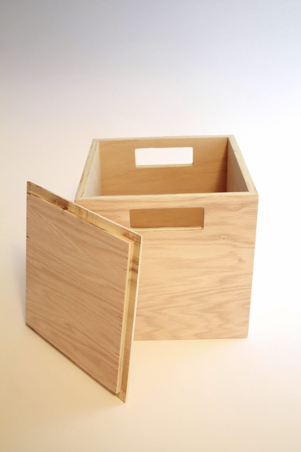 Wooden Storage Box With Lid and Handles Playroom Box Baby Toy