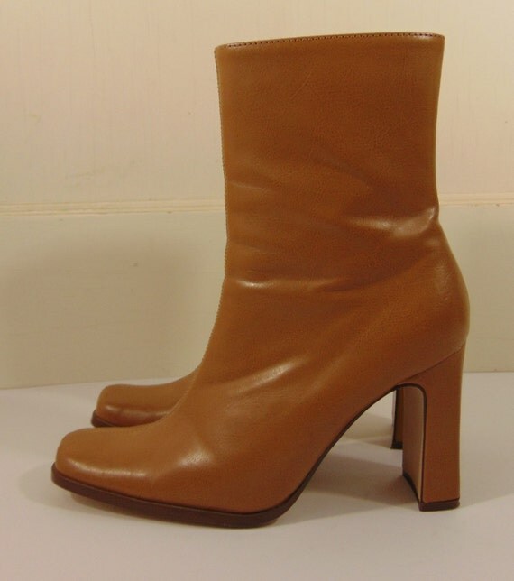 camel colored high boots