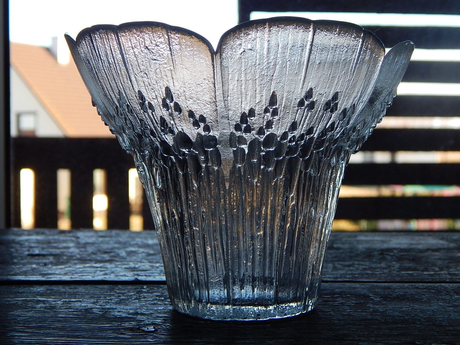 Pertti Kallioinen Glass Flower Vase/ Candle Holder Lasisepät