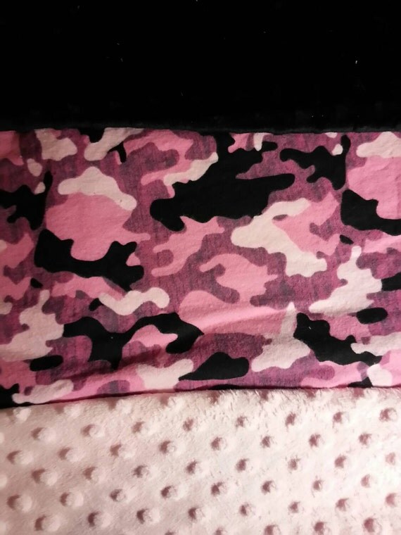 Items similar to Custom Pink Camouflage Baby Blanket with name appliqued or embroidered on Etsy