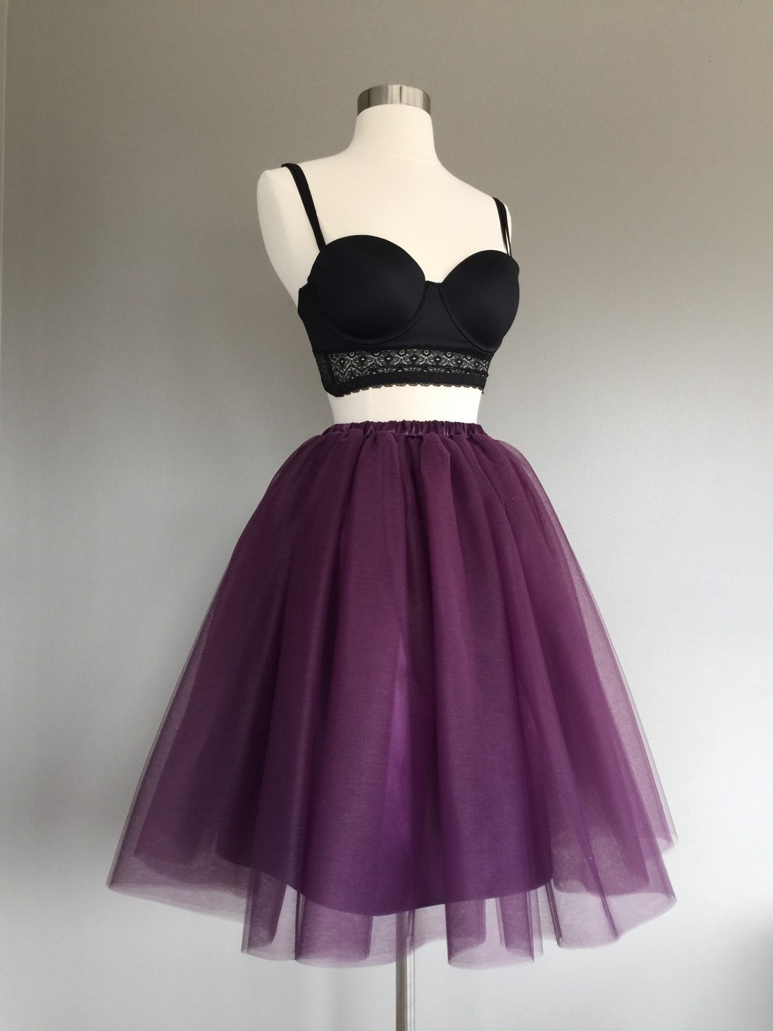 Eggplant Tulle Skirt Purple Tutu Skirt Adult Tutu