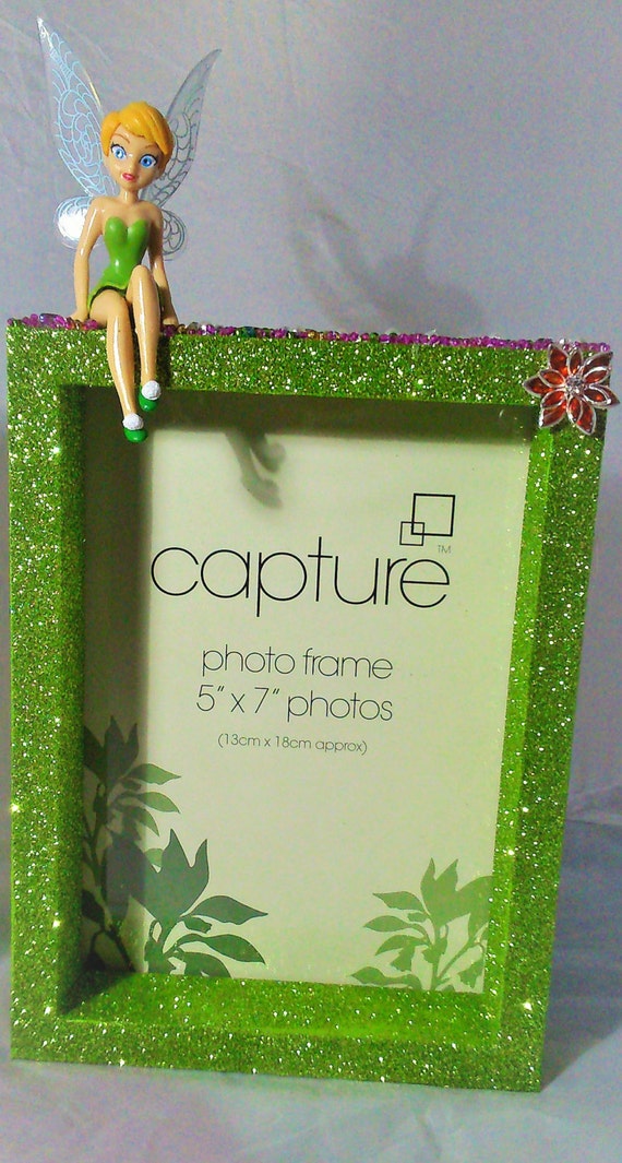 Tinkerbell glitter frame by OfCorsetsForYou on Etsy
