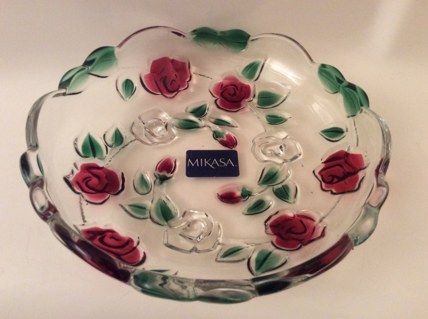 Lovely Mikasa Rose garden Tidbit Dish Made in Germany.