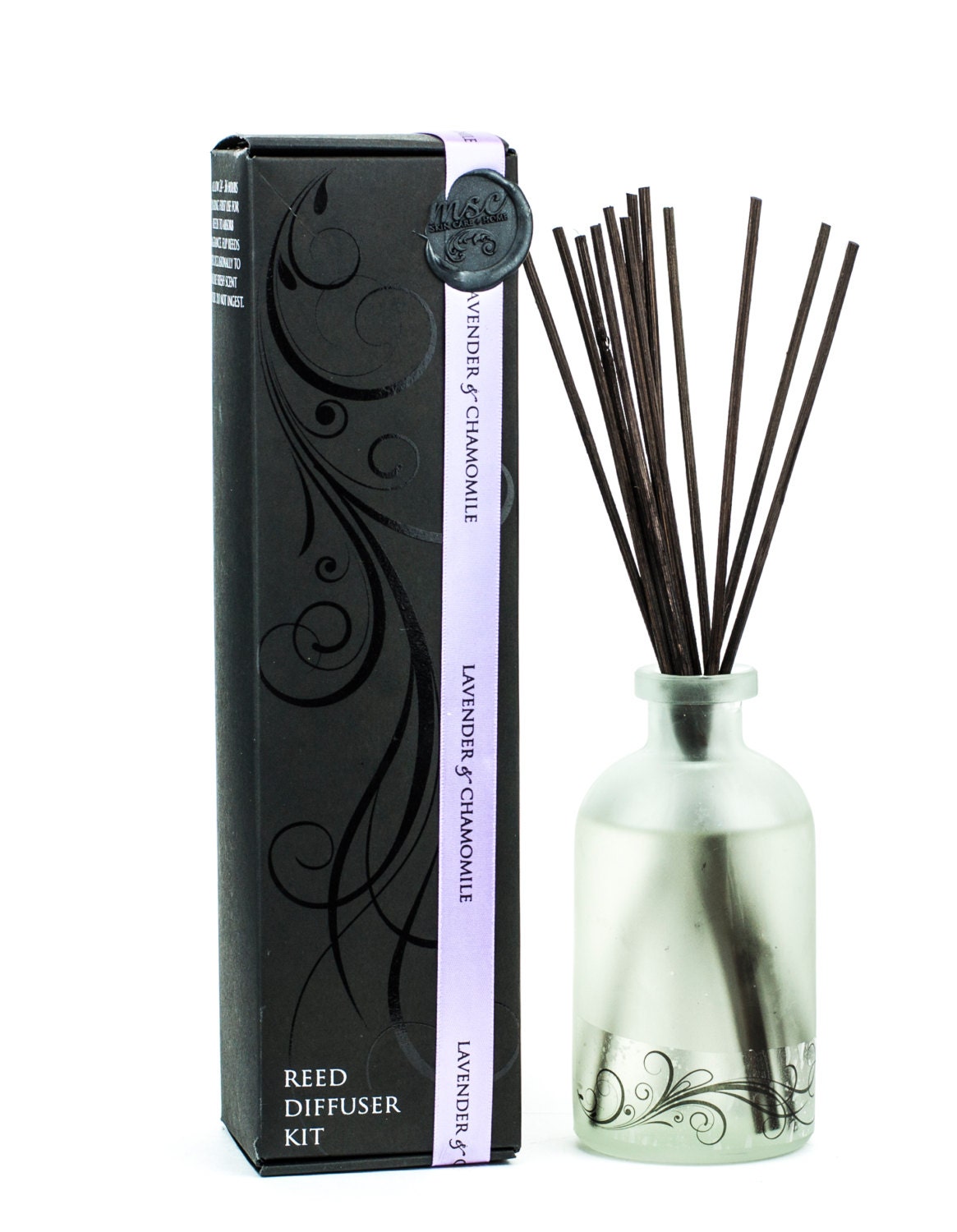 Lavender and Chamomile Aromatic Reed Diffuser Kit by mscskincare