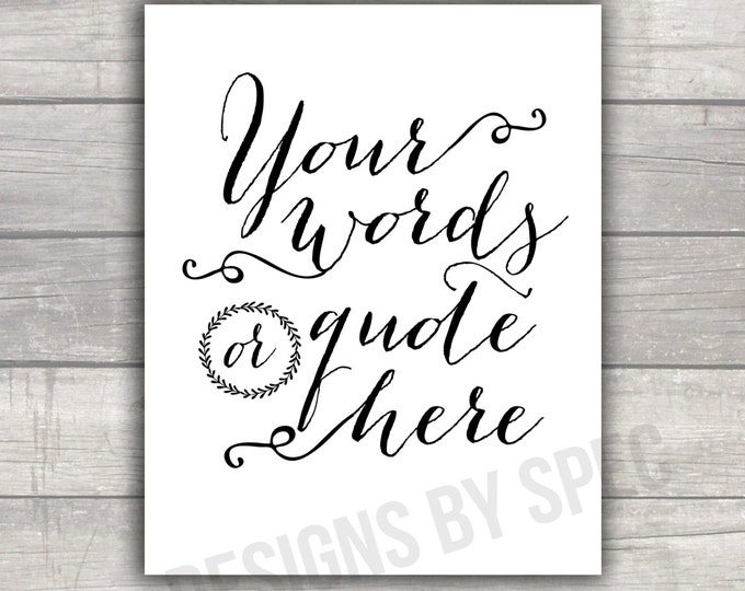 Custom Quote Print - Typography Modern - Scripty - FREE SHIPPING!