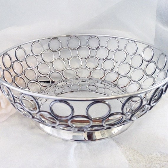 Silver Fruit Bowl Vintage Silver Dish Free Shipping
