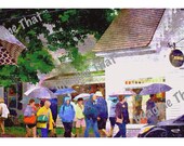 Digital Image Download: Rain day in the Village. Digital Image Download: Rain day in the Village.