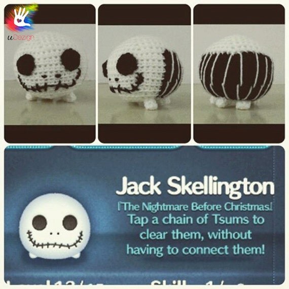 Tsum Tsum Jack Skellington Pattern