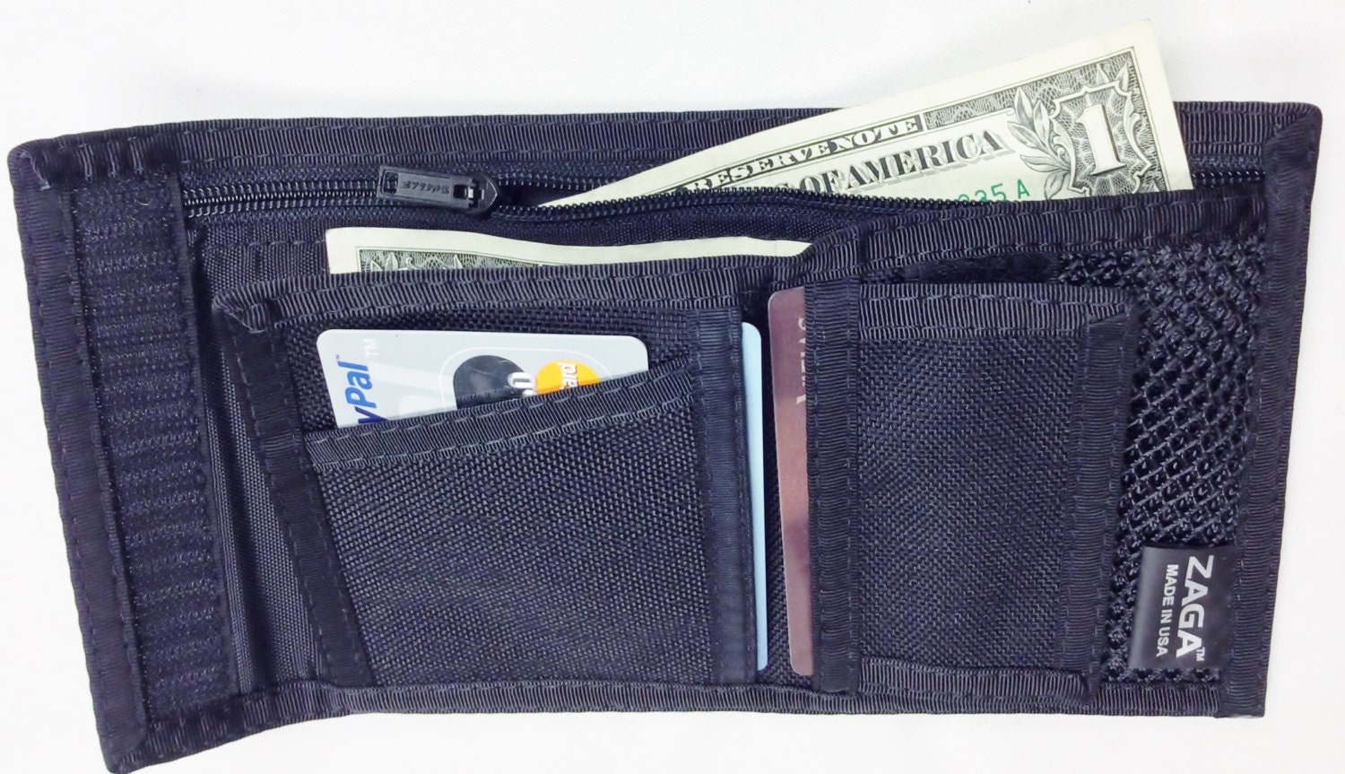 Trifold Wallet Velcro Zipper Pocket | SEMA Data Co-op