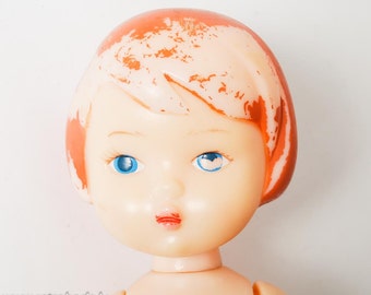 Vintage Russian Plastic Toy, Doll (RT091)