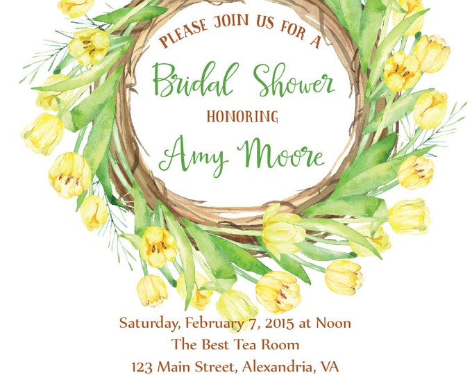 Bridal shower invitation. Bridal Shower Invitation, Bridal Shower Invite, Bridal Shower Printable. DIY Bridal Shower. Floral Bridal