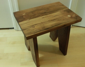 Rustic, Black Walnut Foot Stool. Kid step stool. Kid Furniture.