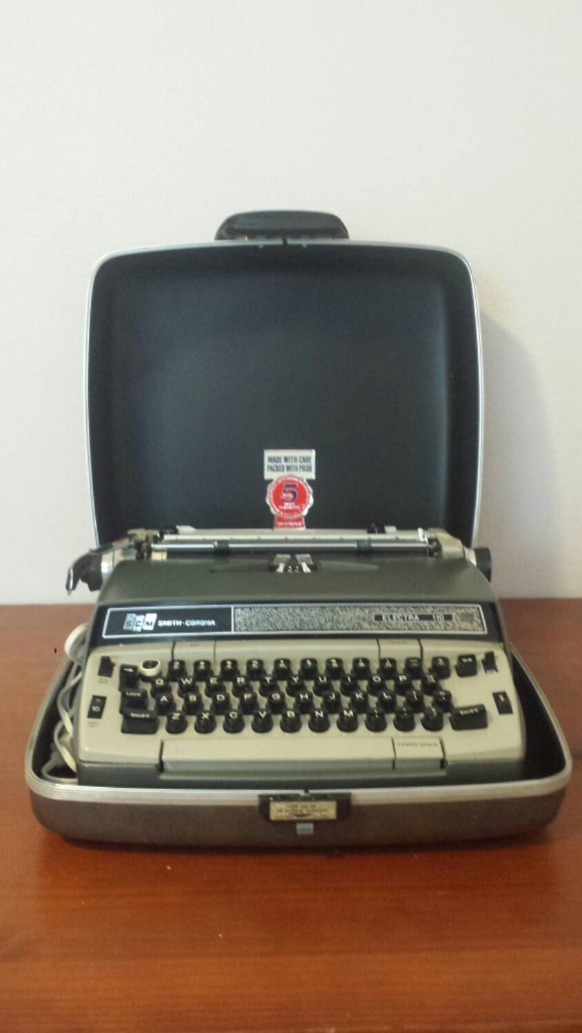 Smith corona electra 110 electric typewriter with jeweled escapement