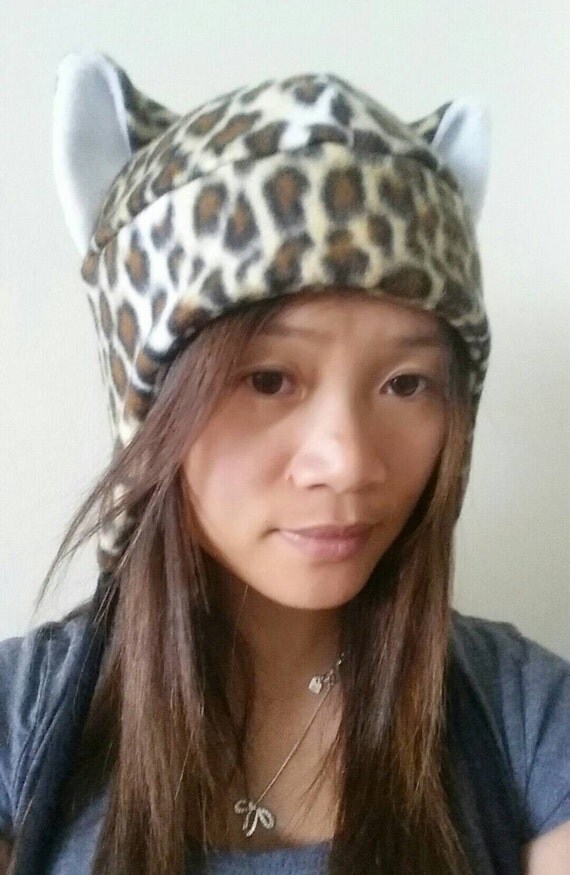 Cat Ears Hat Cat Hat Cat Ears Leopard Print Hat