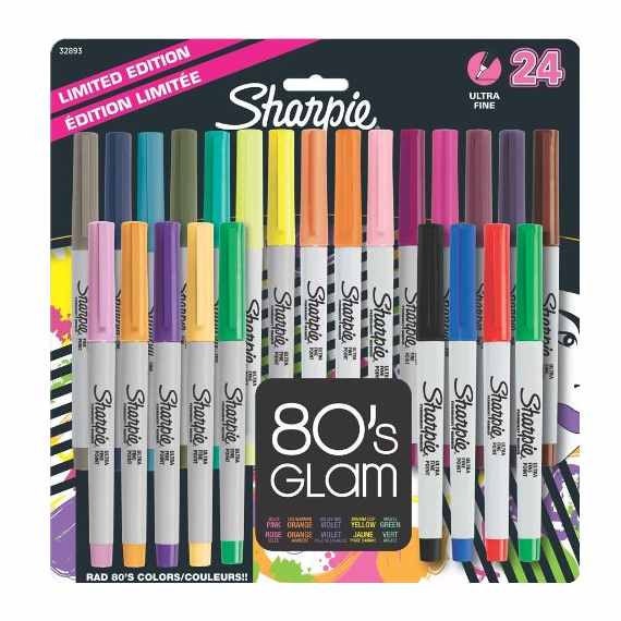 Sharpie 80's Glam Limited Edition Set of 24 Markers Ultra