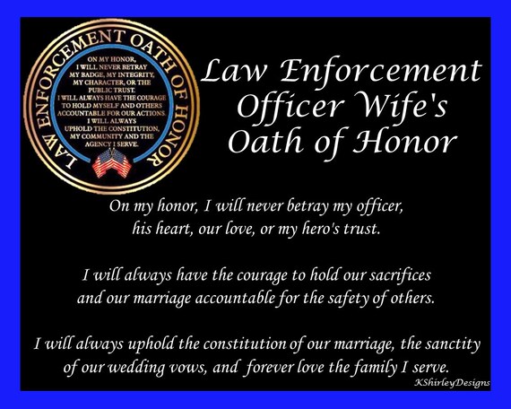 law enforcement oath of honor