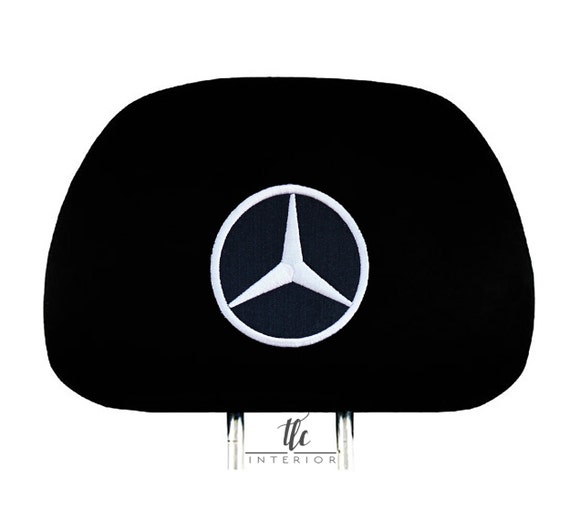 Items similar to Universal Mercedes Benz Headrest covers with added