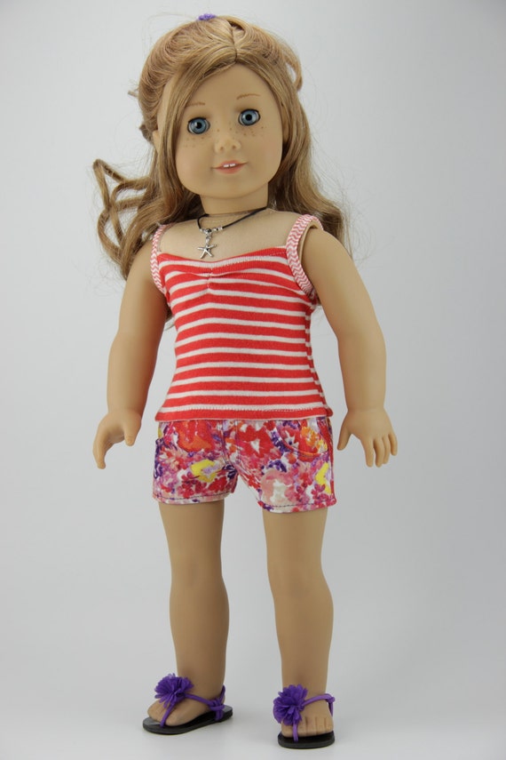 American Girl doll clothes 3 piece shorts outfit fits