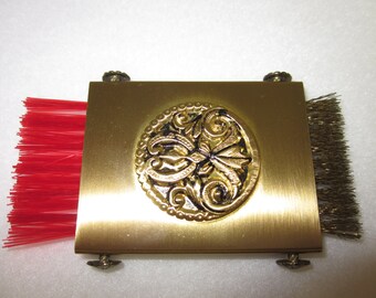 Vintage Retractable Garment Brush in Decorative Case