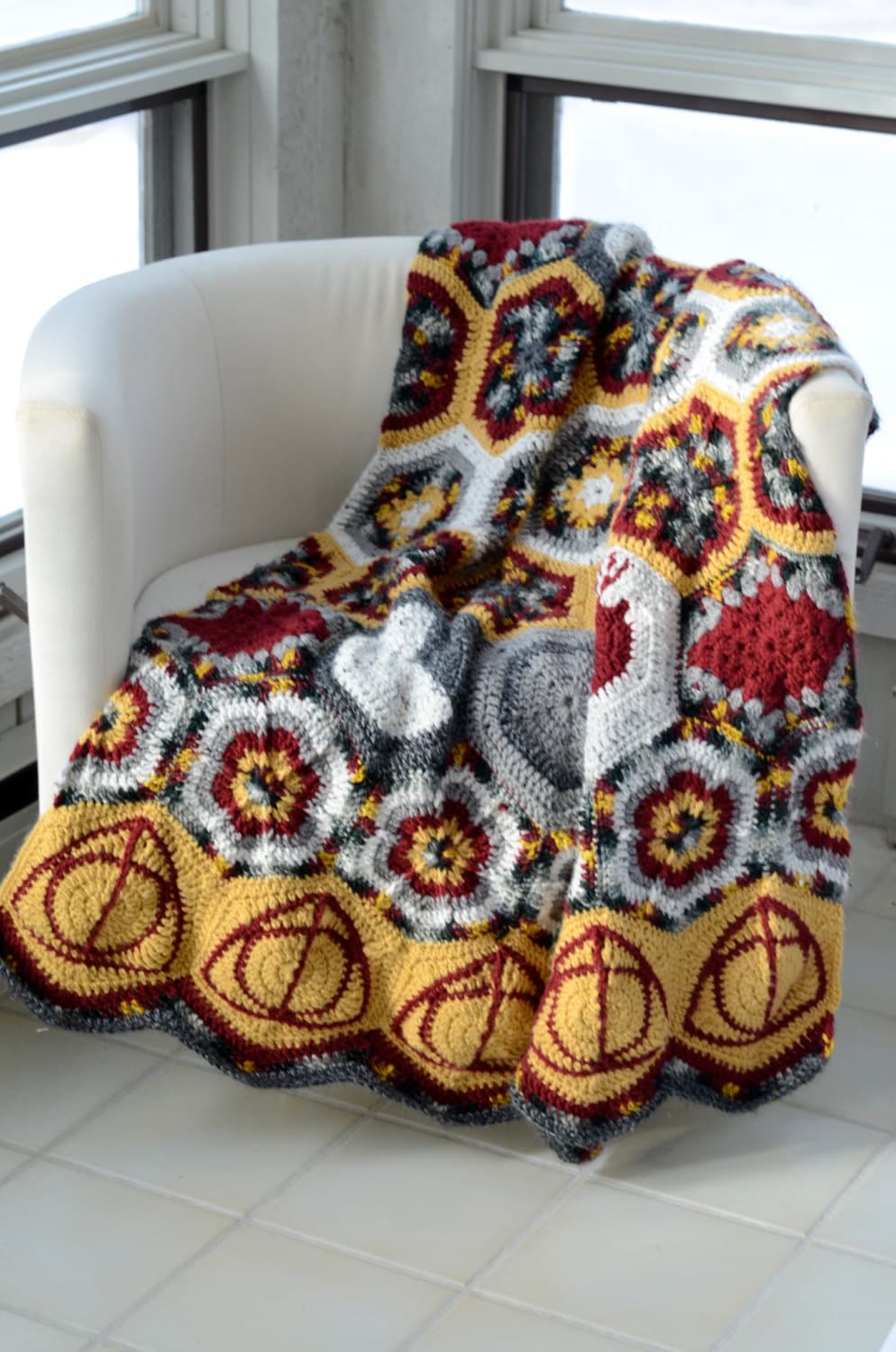 Hallows and Marauders Afghan CROCHET PATTERN Instant Download