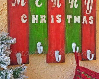 Christmas stocking holder THREE HOOK