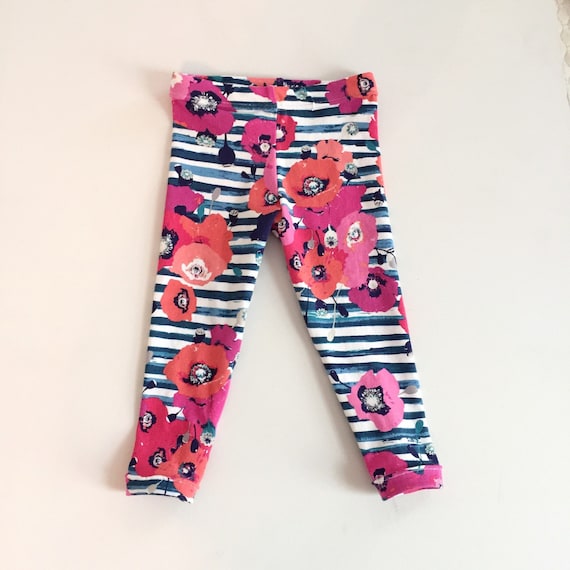 Floral Baby Leggings Hipster Baby Leggings Flower by HeyBabyco