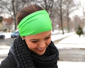 Christmas Green Solid Headband - comfortable,soft, jersey knit material, wear it wide or narrow!
