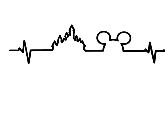 Download Disney Heartbeat Mickey Castle Vinyl Car Decal Sticker