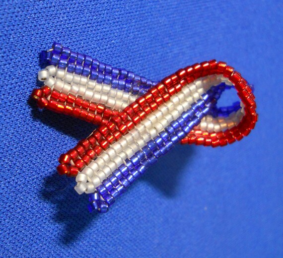 Native American Handmade Patriotic Lapel Pin