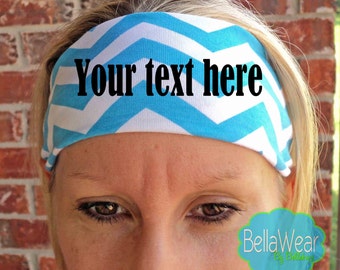 CUSTOMIZE YOUR HEADBAND - Choose the Color Headband, Text, and Font - Fitness Headbands - Workout - Running - Hair Accessories