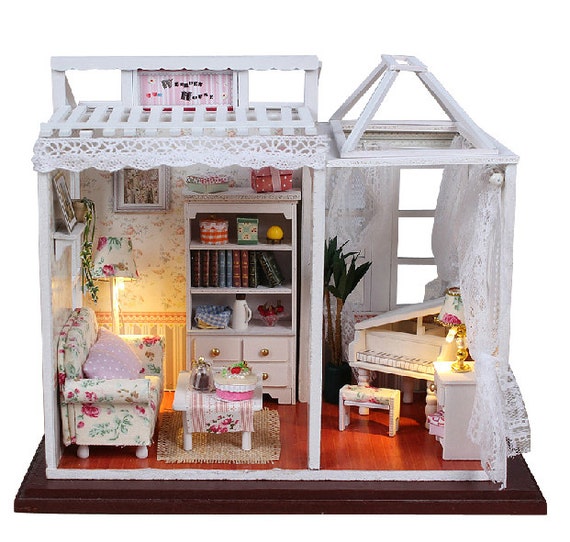 DIY Dollhouse Miniature Wedding Dollhouse Kit Couple House