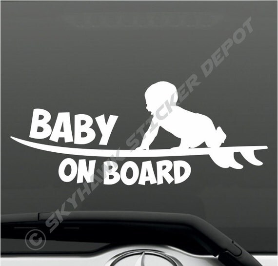 funny baby on board decalimage
