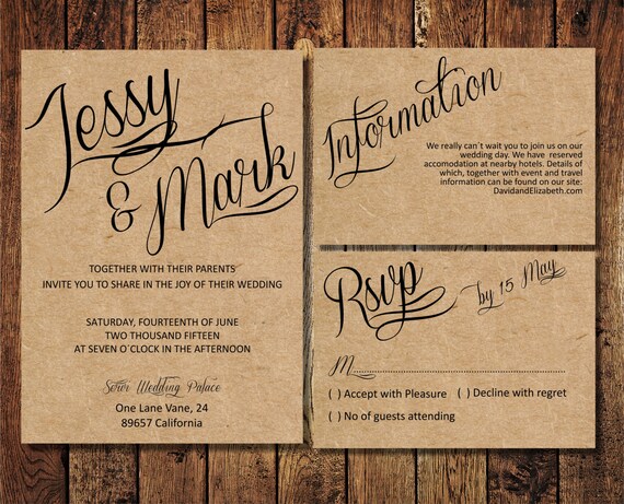 Country wedding invitation paper