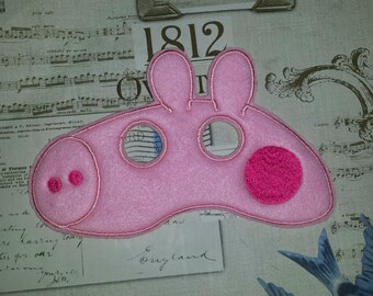 cute Peppa pig inspired mask ITH Project In the Hoop Embroidery Design Costume, Cosplay, Fancy dress, Masquerade, Photo booth, Prop.