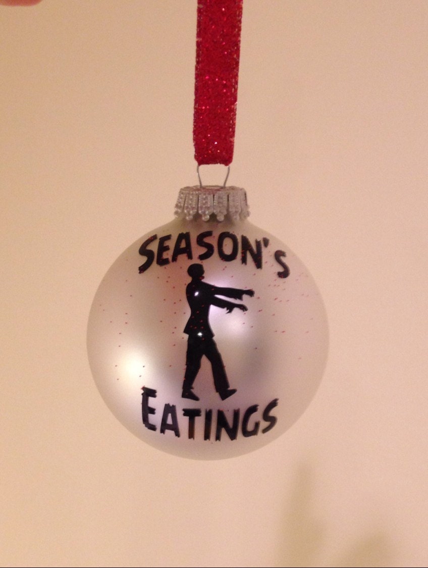 The walking dead zombie personalized Christmas ornament