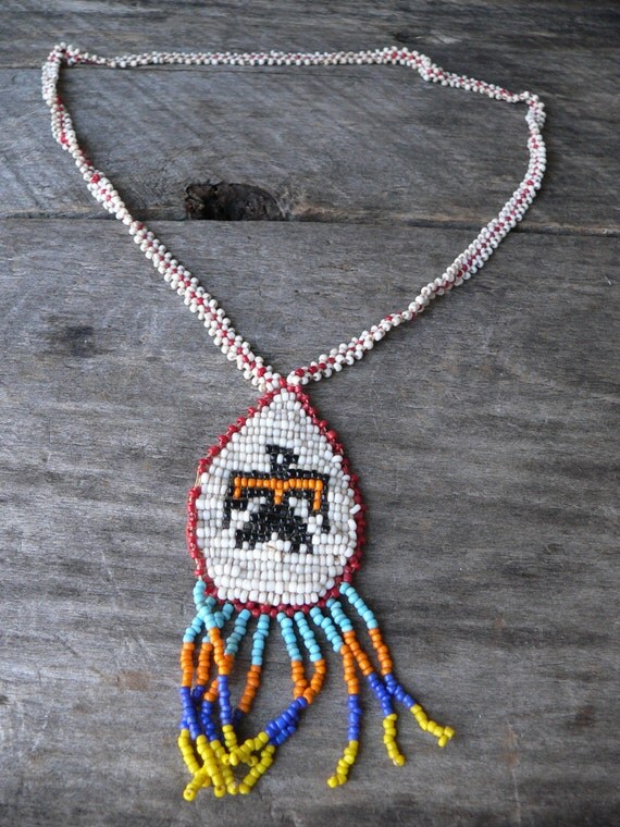 NATIVE AMERICAN NECKLACE: Thunderbird-Phoenix by SquareDealVintage