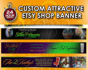 Attractive Etsy shop banner, etsy store header, professional and elegant etsy banner, colorful header, etsy name banner, etsy shop brand