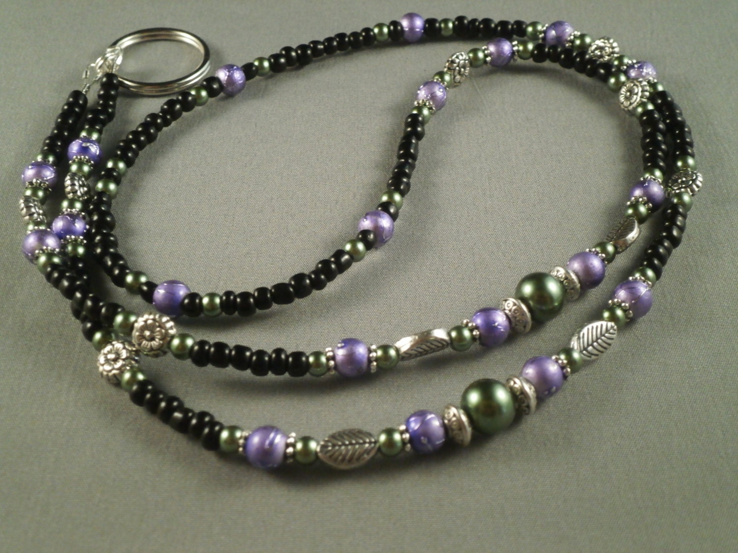 Unique beaded lanyard necklace with bead chain 32 to