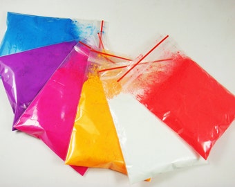 6 NEON Colors Fluorescent Phosphor Pigment Powder for Nail Polish,Painting,Printing,Cosmetics,Soap Making,Candle Making,Polymer Clay