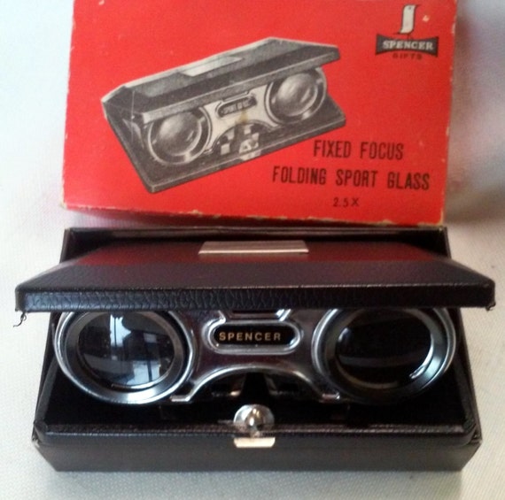 Vintage 1960's Spencer Gifts Folding Opera Glasses 2.5 X