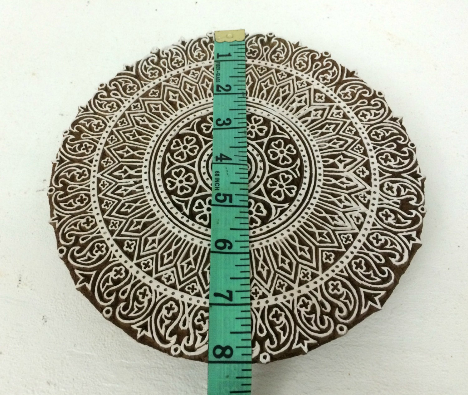 Wood Carved Mandala stamp wood carved stamp by TheWhitePetalsArt