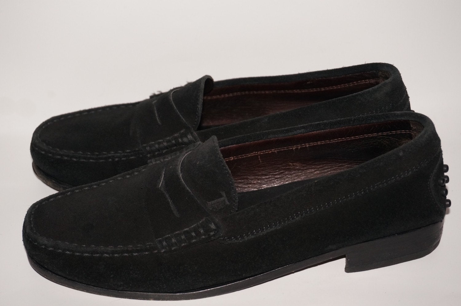 Tod’s Vintage Black Suede Loafers Size 8.5 – Haute Juice