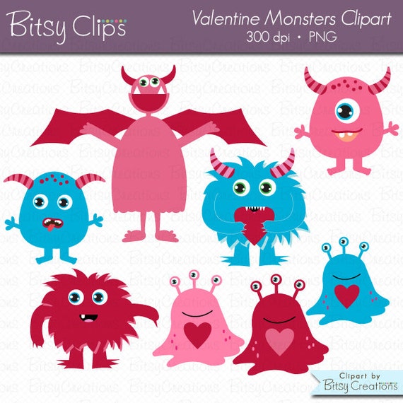 valentine monster clipart - photo #27
