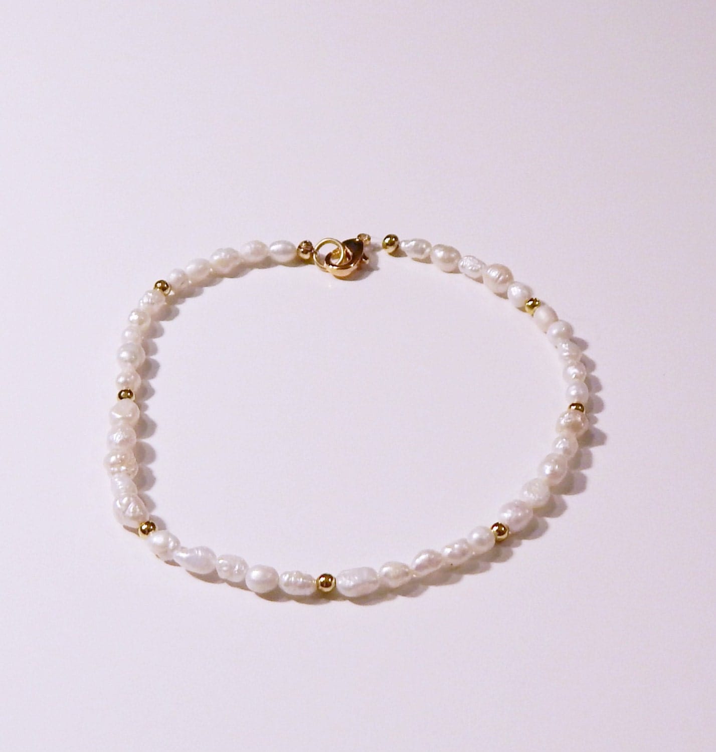 Pearl Anklet Pearl Ankle Bracelet Fresh by VetroJewelryDesigns