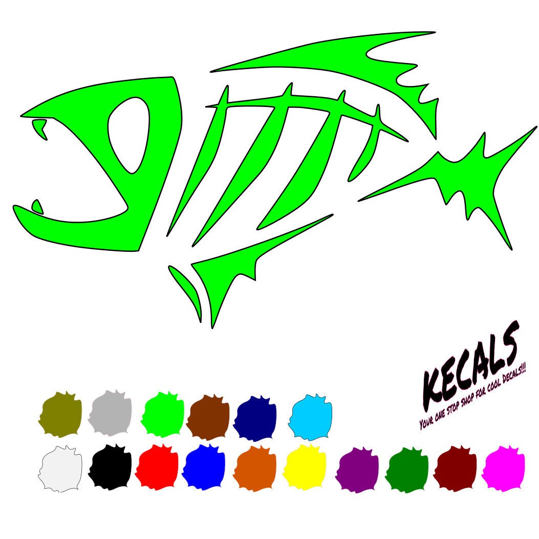 Cool Bone Fish decal sticker by KecalsDecals on Etsy