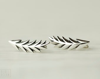 Sterling Silver Ear Cuff Shooting Star Ear climber Pin Earrings Boho Jewelry - FES008