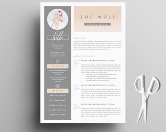 The original Etsy shop for modern resume by TheResumeBoutique