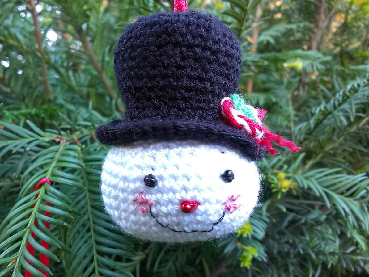 Christmas in July Crochet Snowman Ornament by EAFashion2014